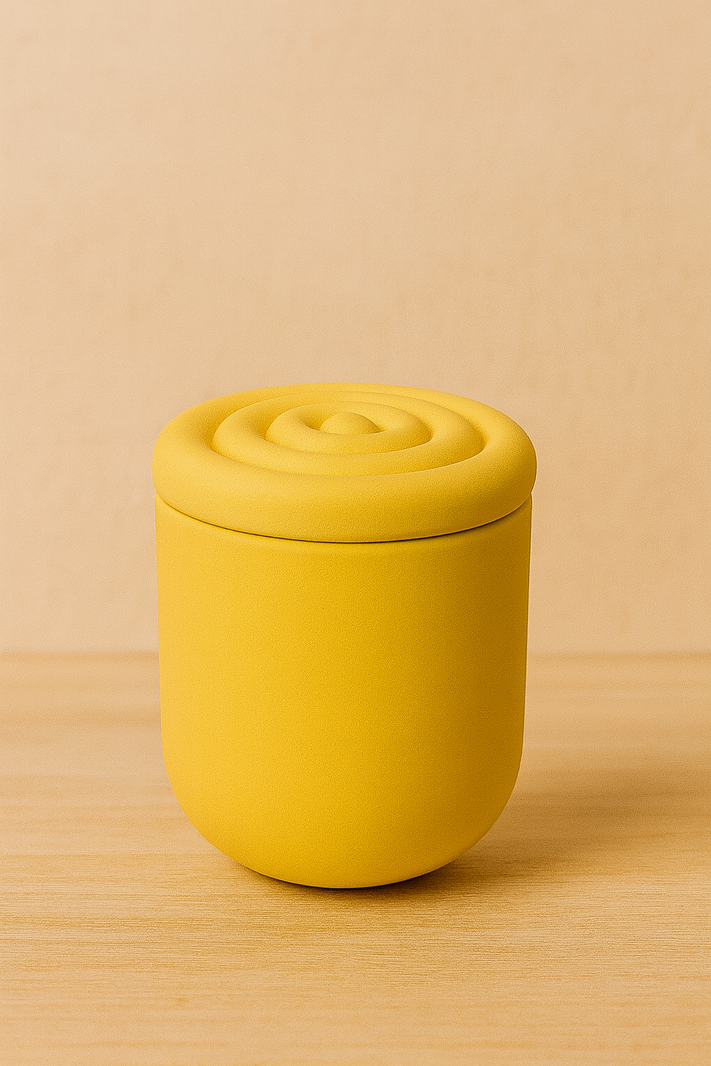 Χειροποίητο Αρωματικό Κερί Σόγιας σε Χειροποίητο Κίτρινο Δοχείο