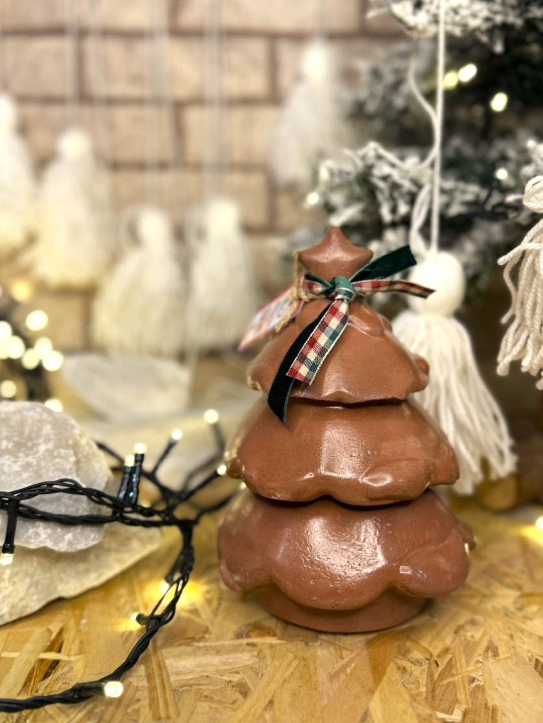 Christmas Tree Candle Red