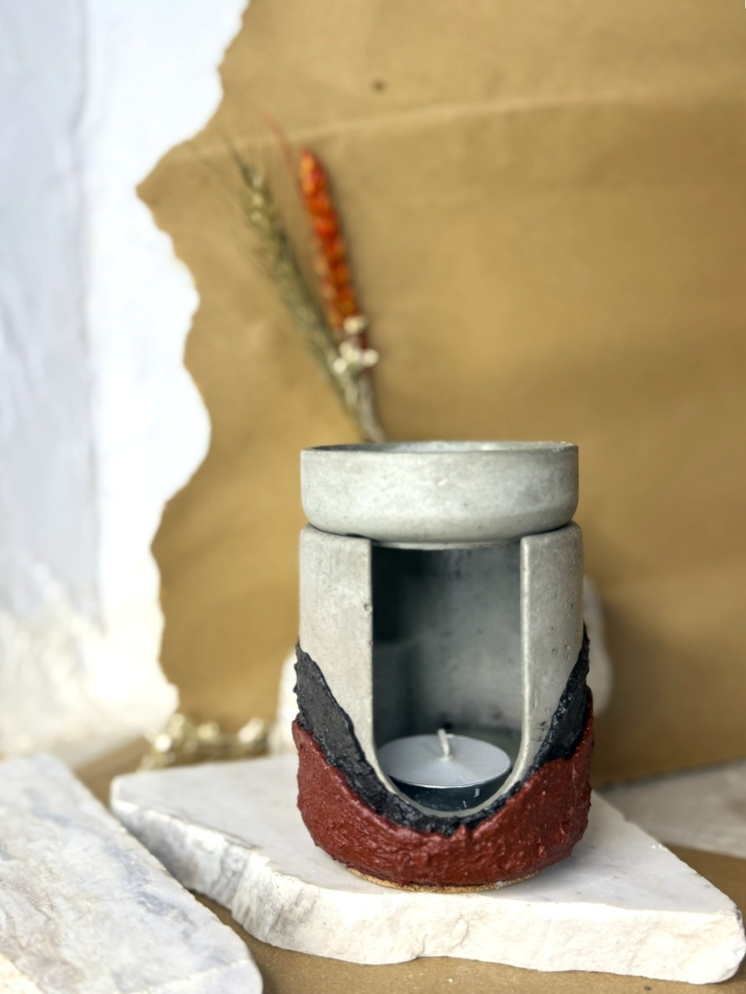 Copy of Wax Burner Earth Texture Red