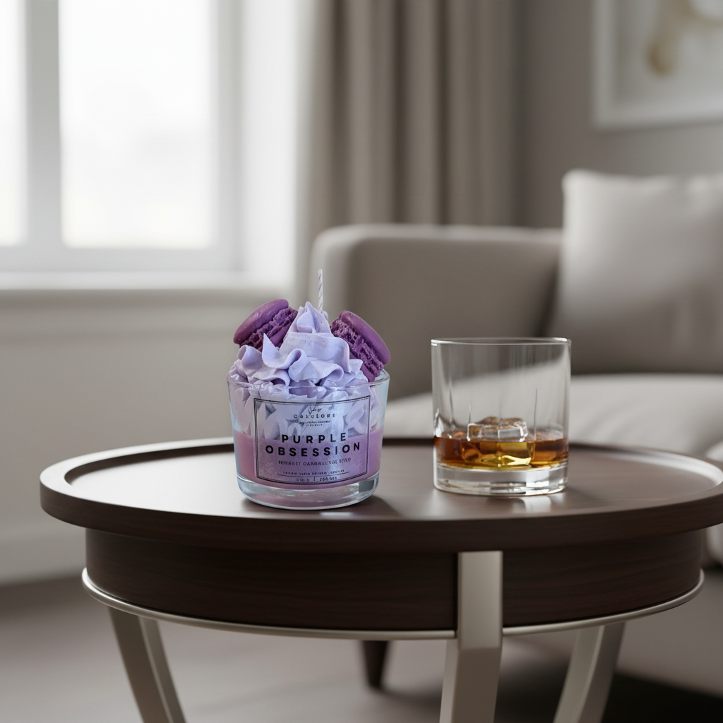 Purple Obsession κερί με άρωμα Whiskey Caramel