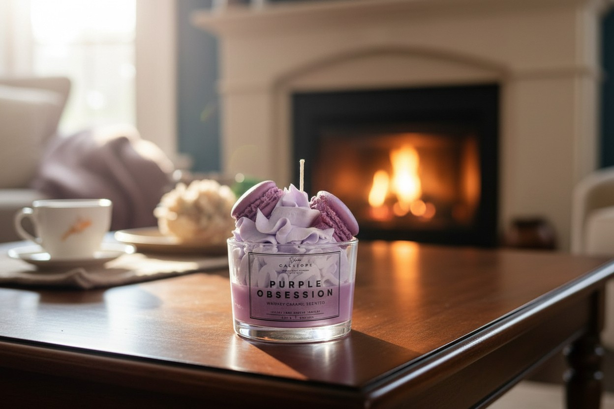 Purple Obsession κερί με άρωμα Whiskey Caramel