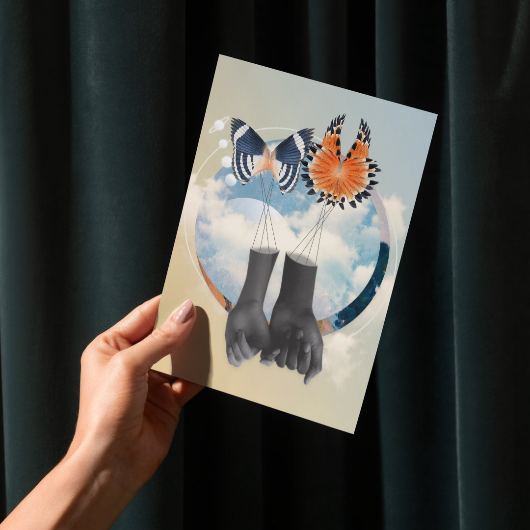 Pinky Promise | Surreal Collage Art Print 