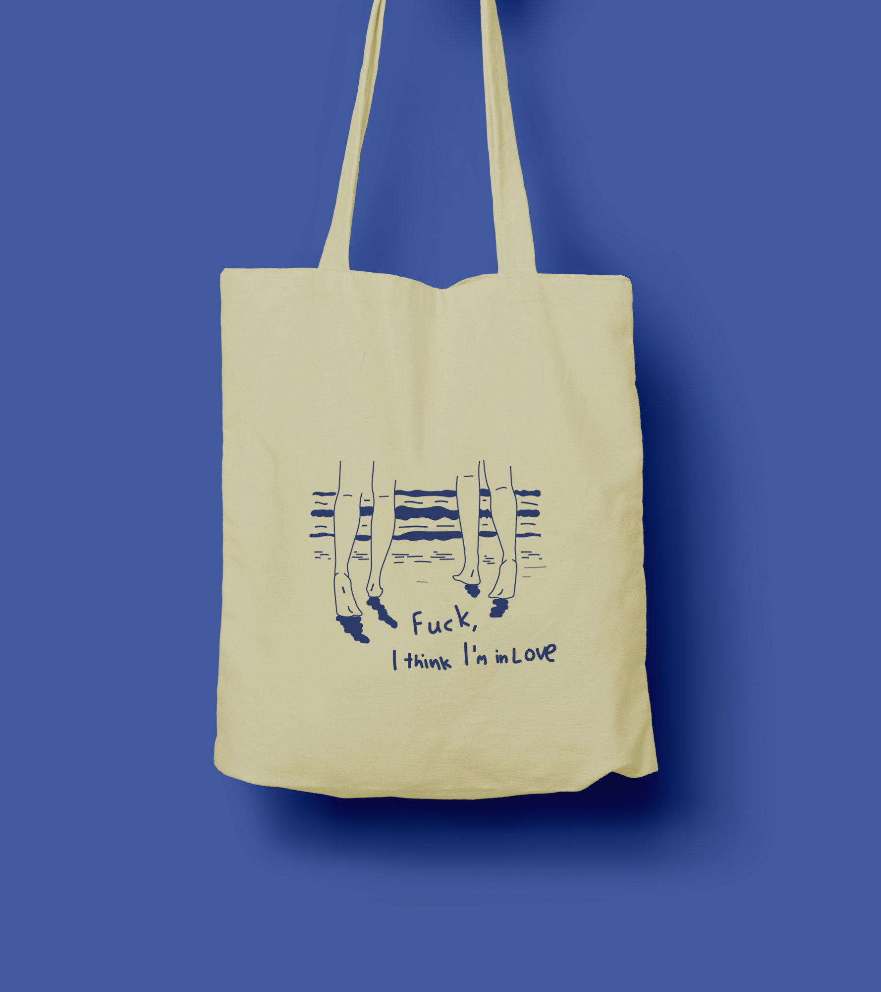 Tote Bag " Fuck, I think I'm in love"