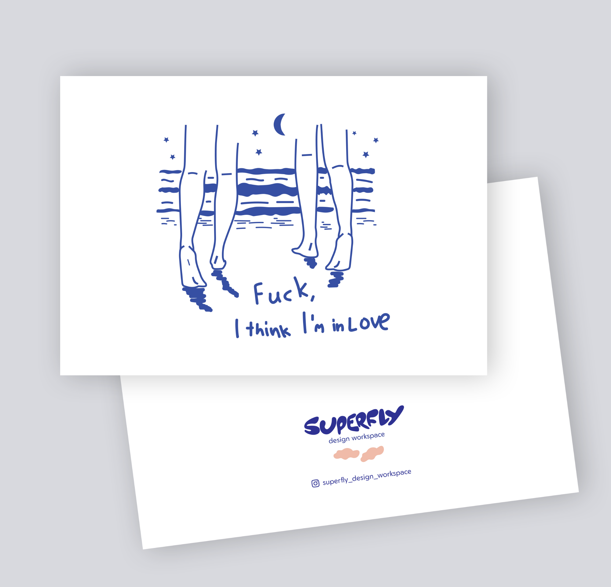 "Fuck, I'm in love" Printed Card