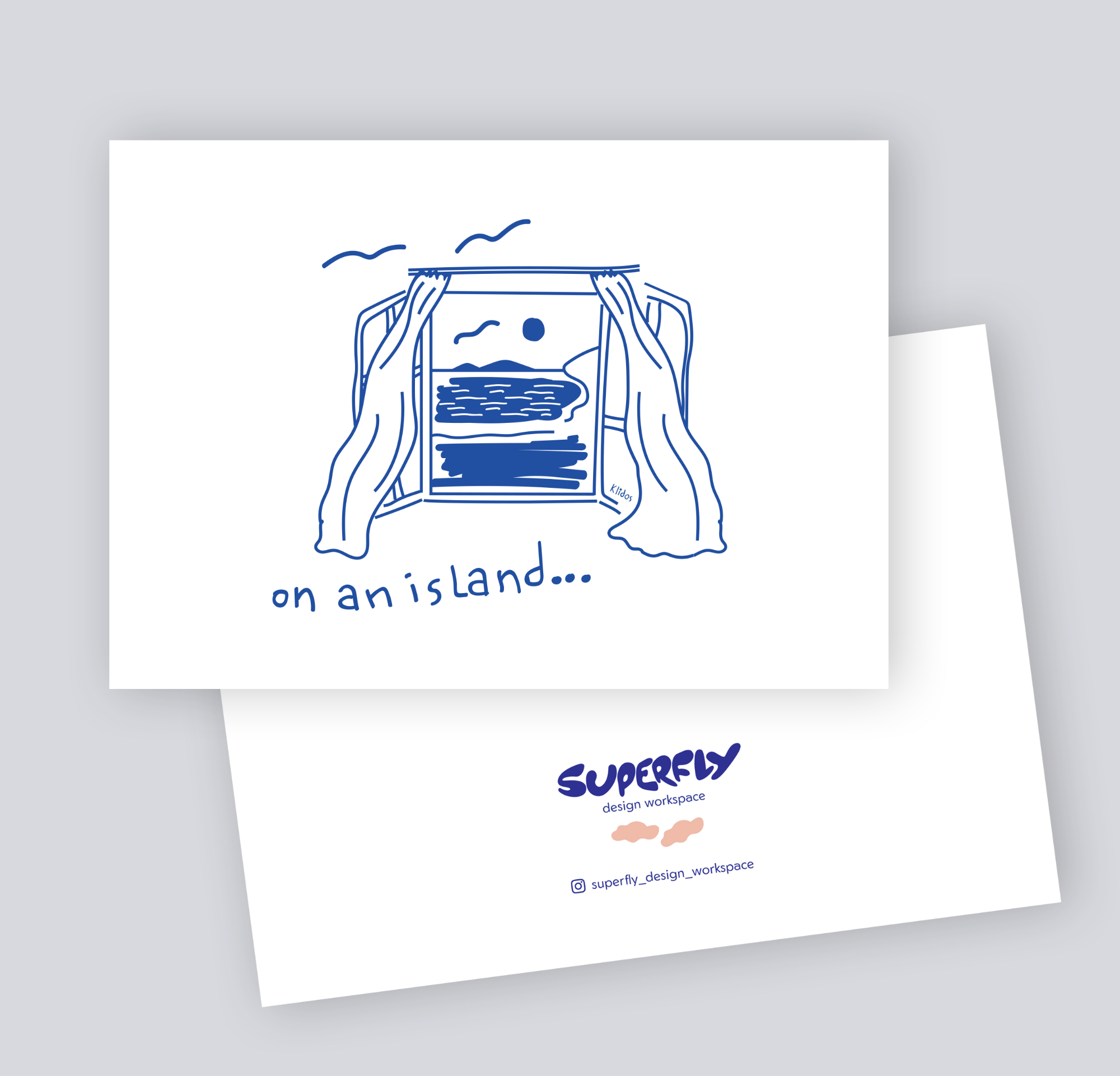 "on an island" Printed Card