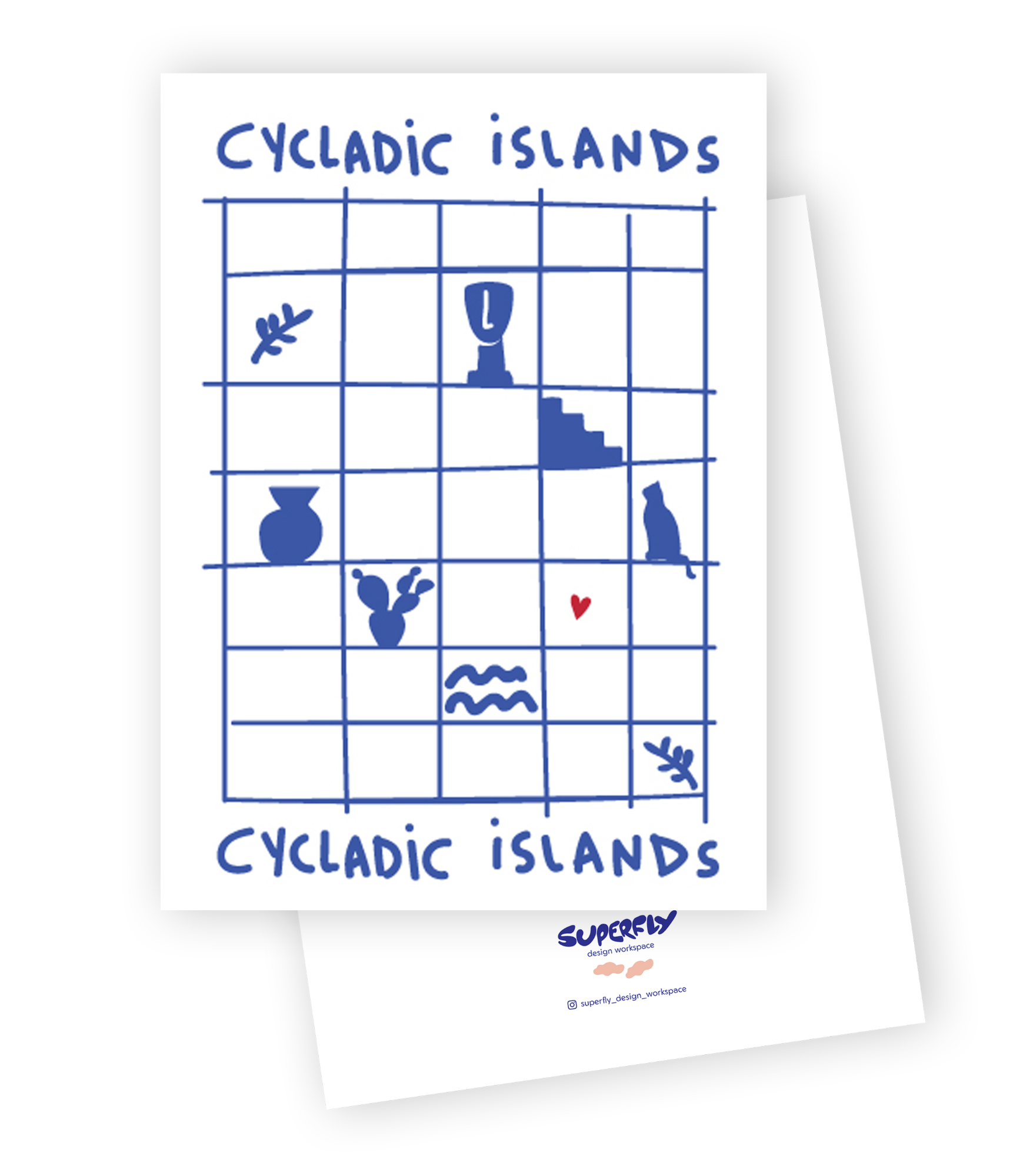 "Cycladic Islands" Printed Card