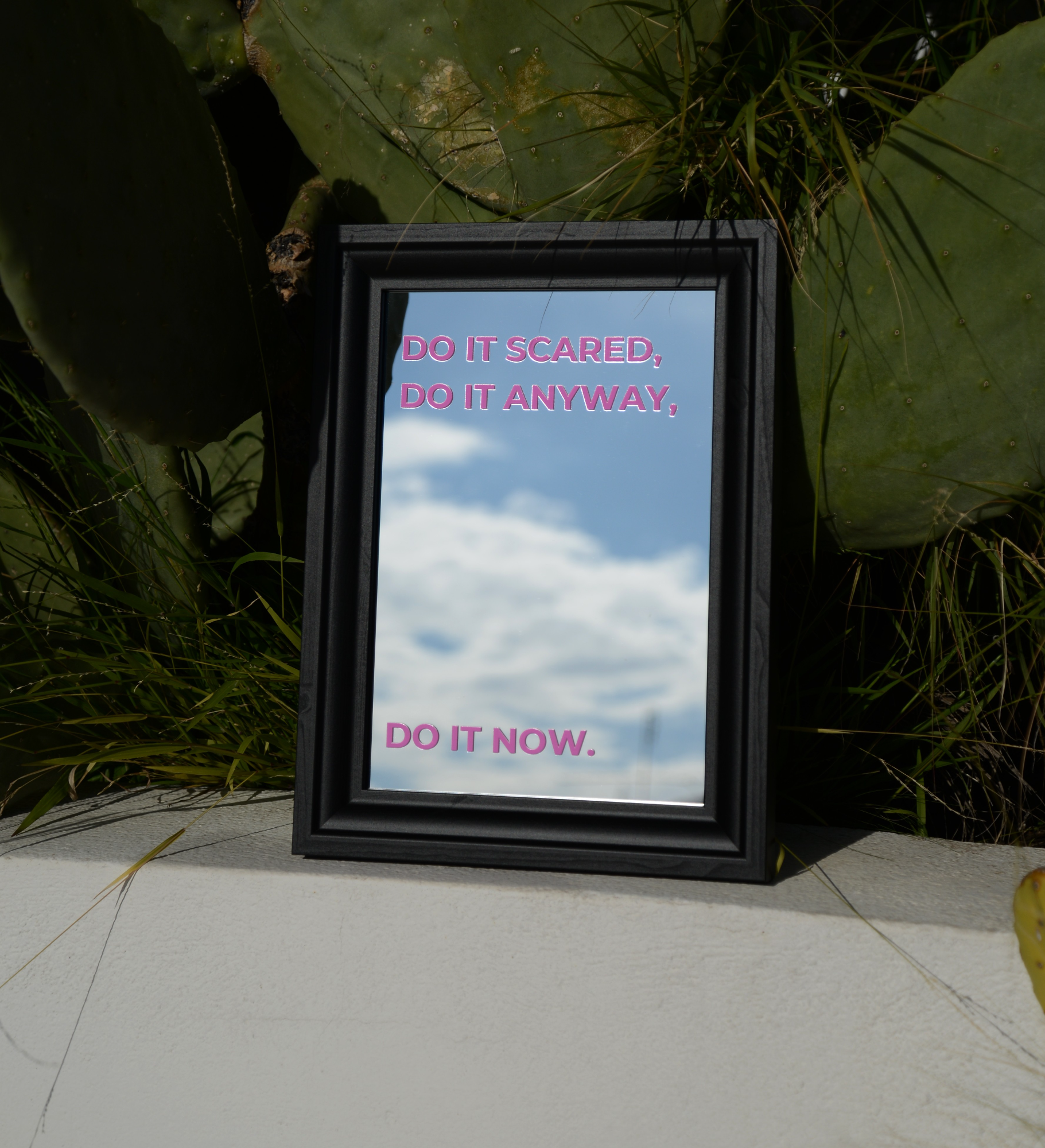 Do it now   - limited edition framed mirror