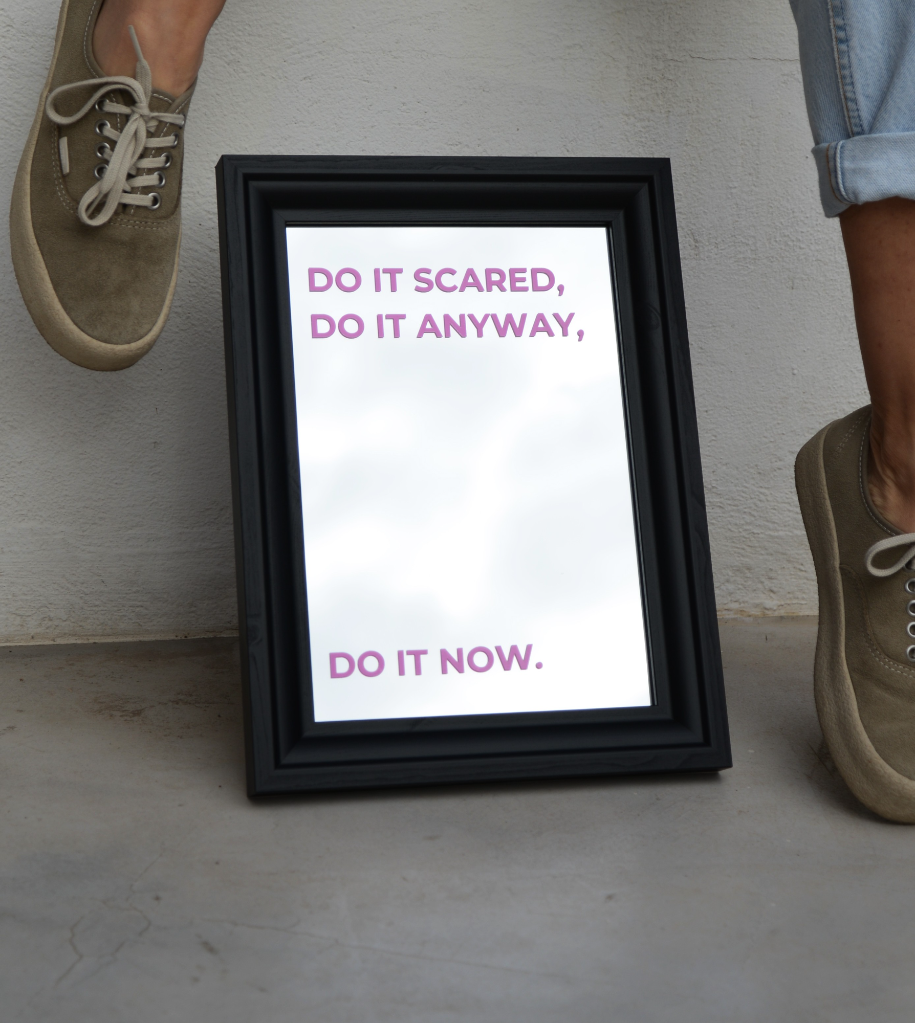 Do it now   - limited edition framed mirror