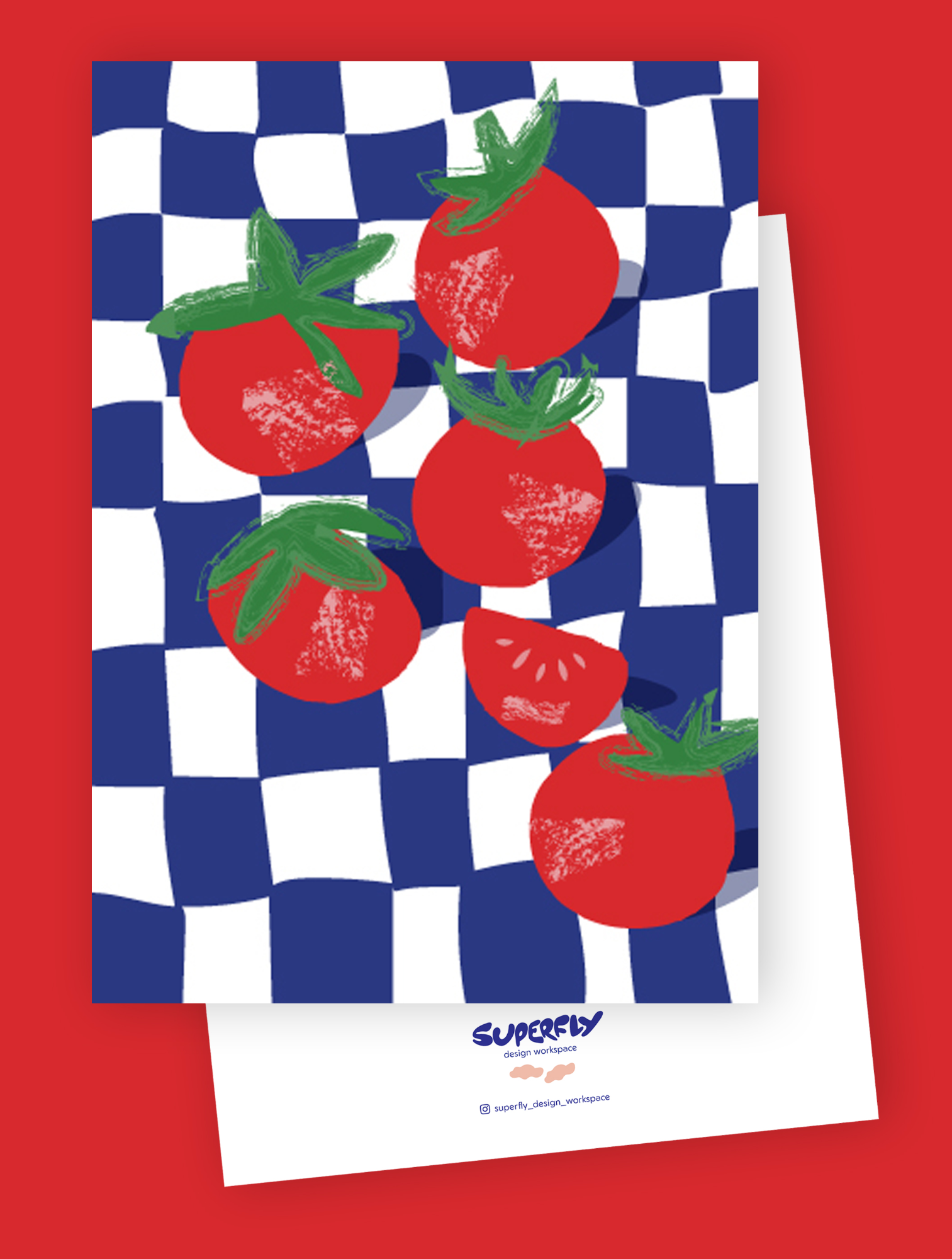 Greek tomatoes Printed Card