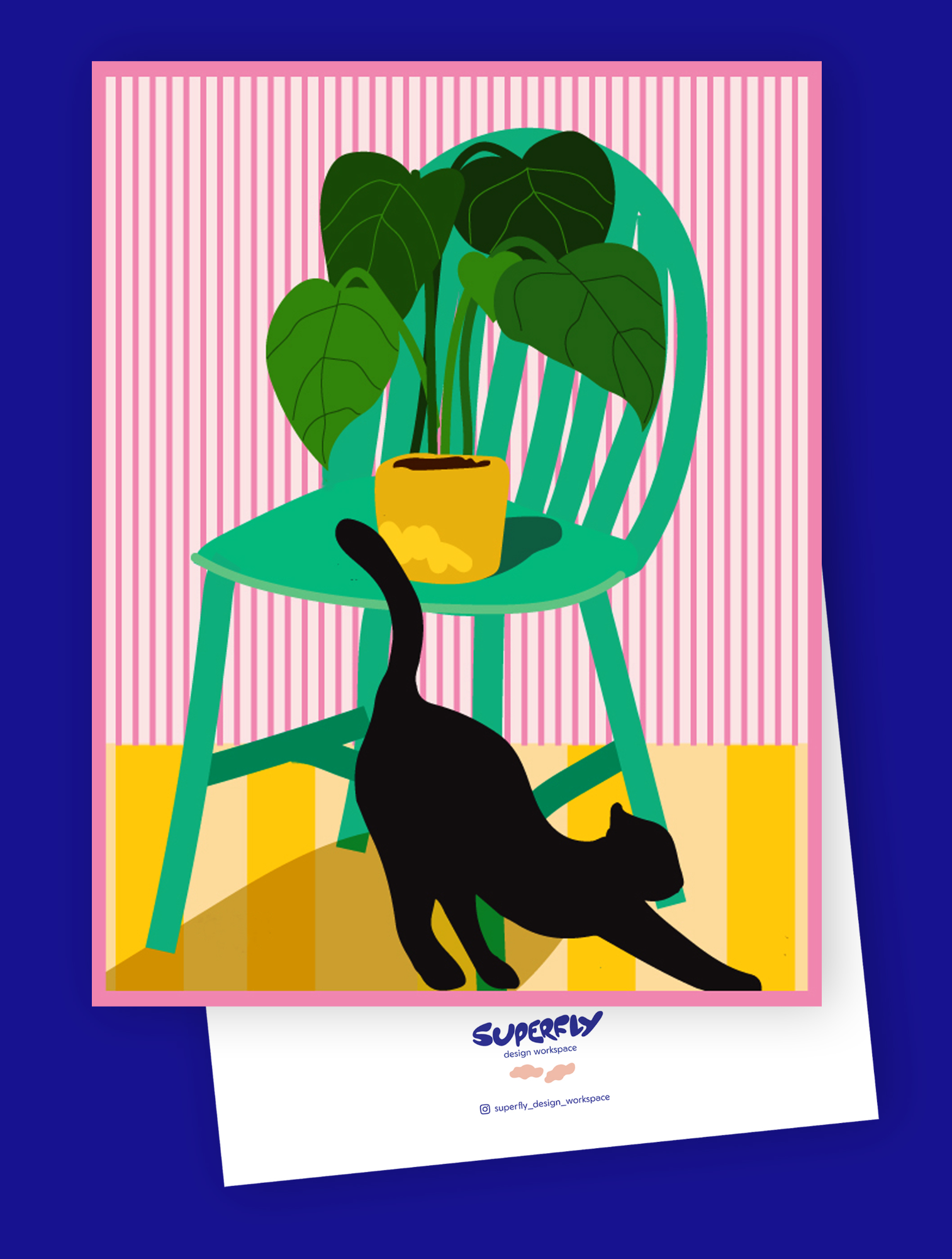 Lazy Cat | Printed Card