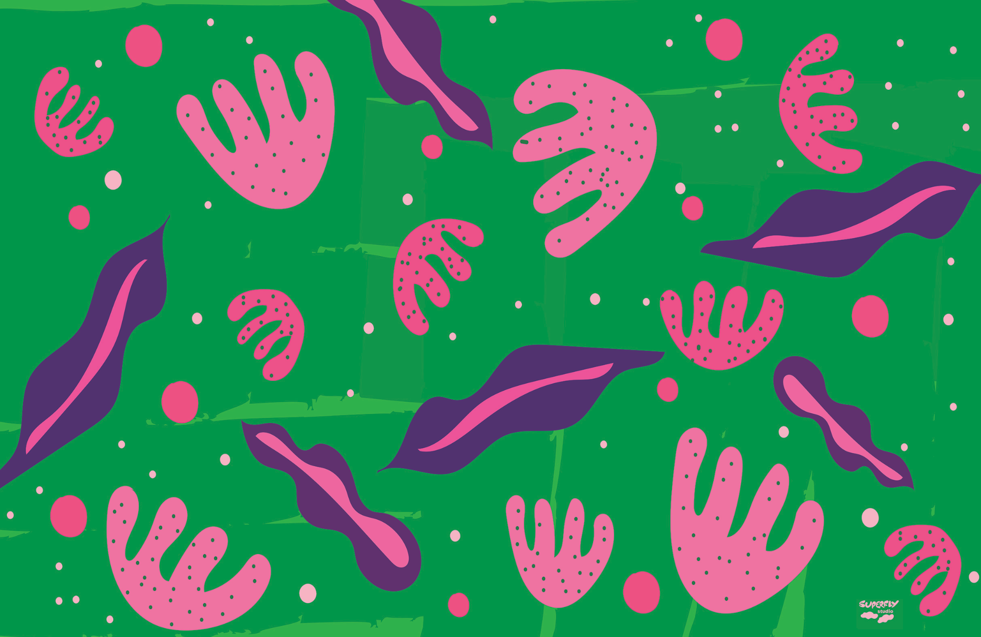 Pareo "Blooming Green"