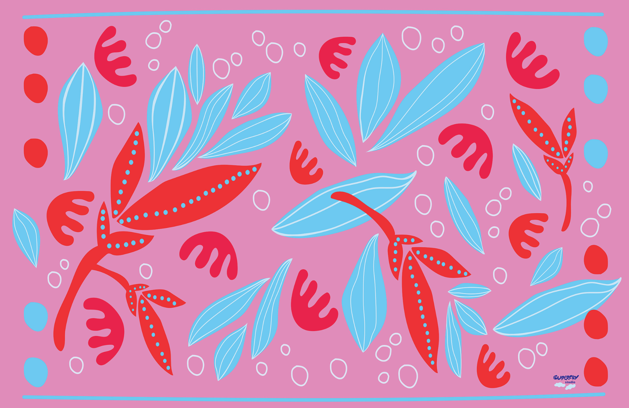 Pareo "Blooming Pink"