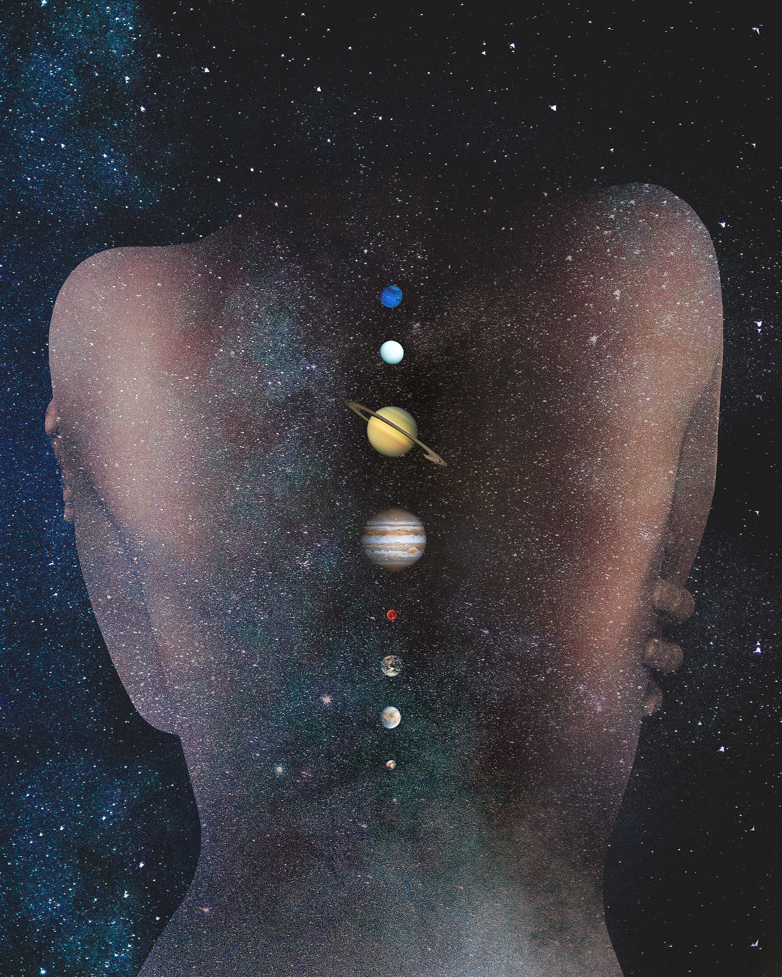 Connected - Surreal collage Art