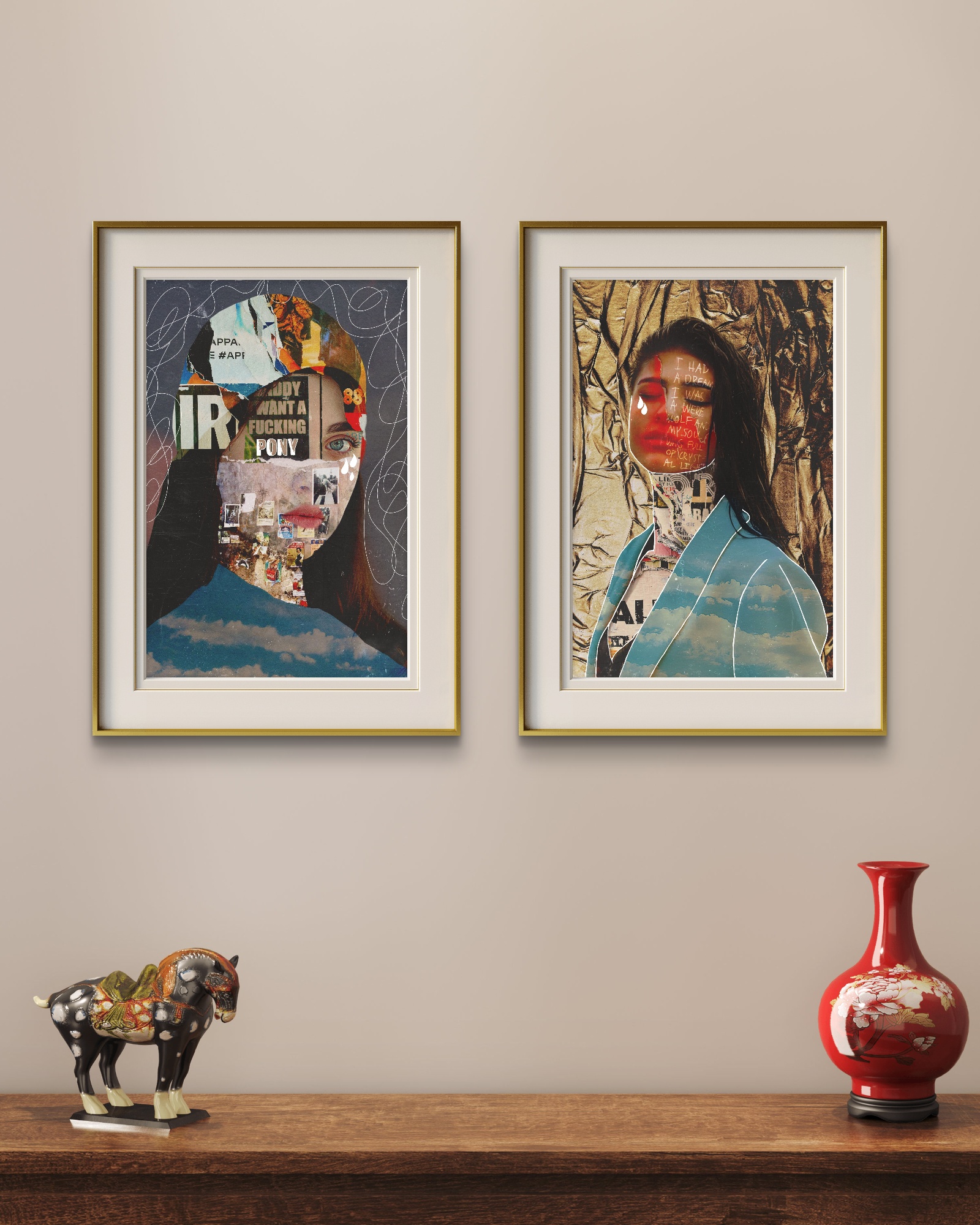 Series: Urban Femmes I - Surreal Street Collage Art