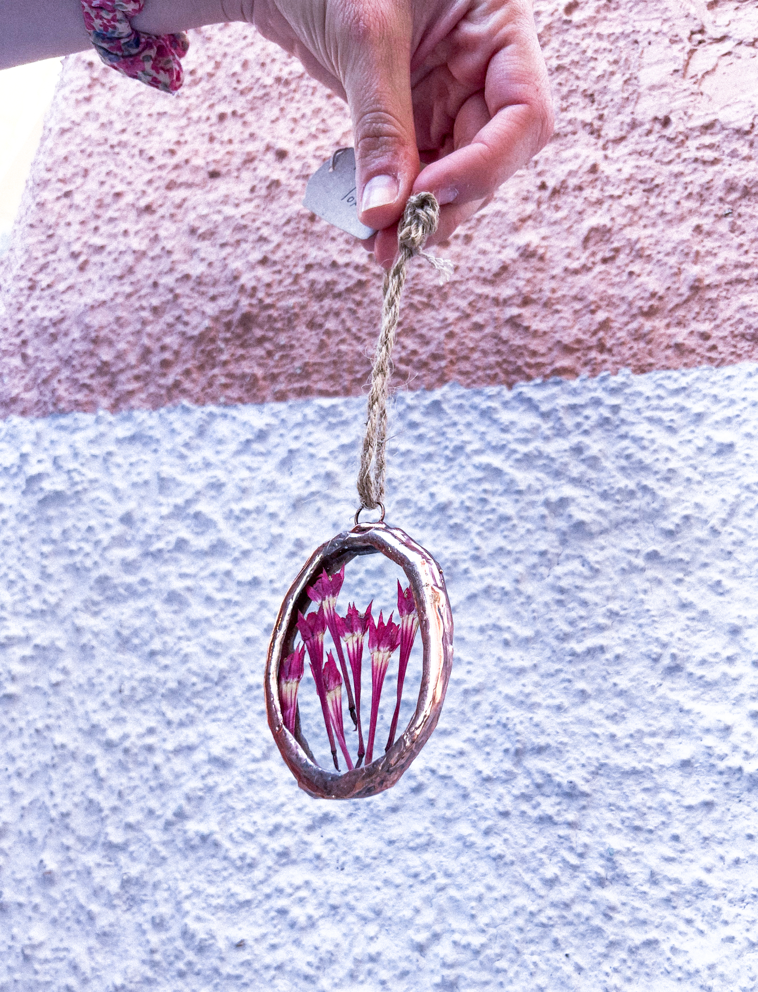 Handmade Floral Suncatcher - Fuchsia Loxensis 