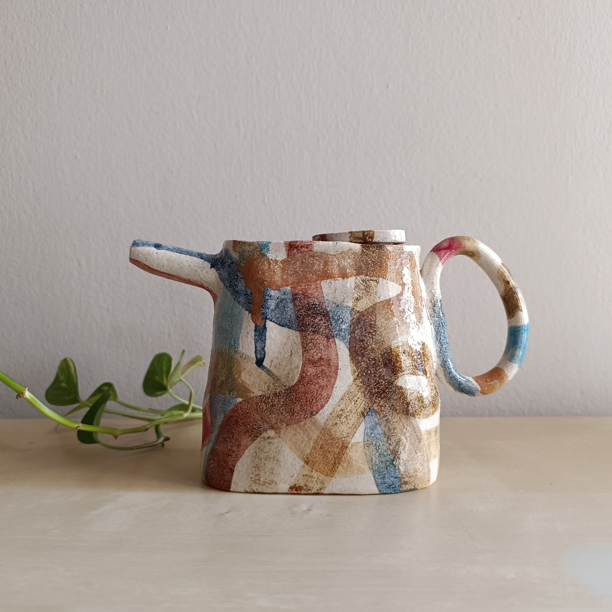 Rustic Stoneware Olive Oil Cruet