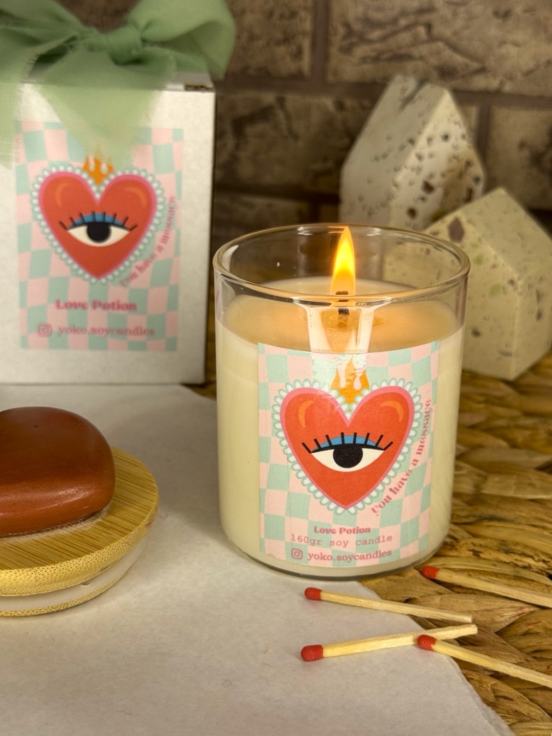 Love Message Candle