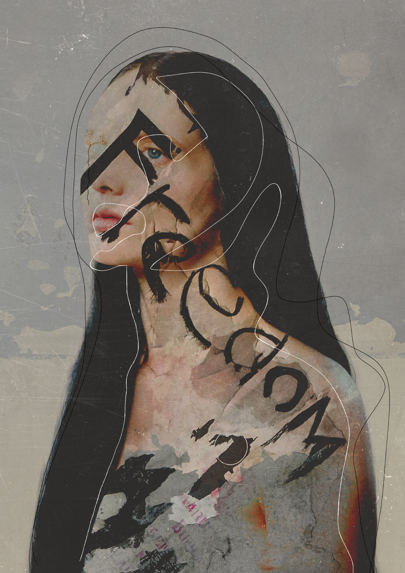 Urban Femmes (II) - Surreal Street Collage Art