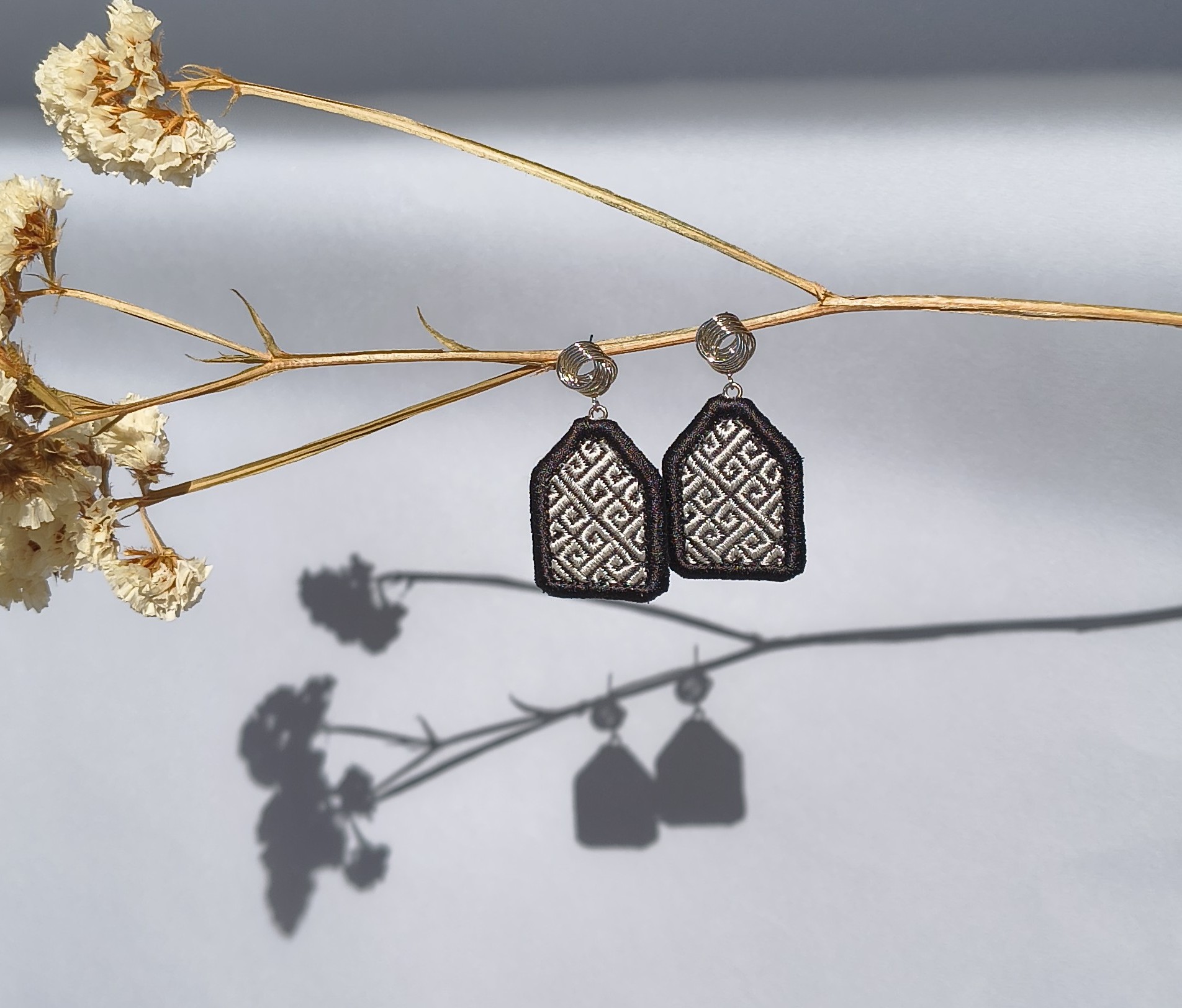 Labyrinth Earrings - Triangular Style